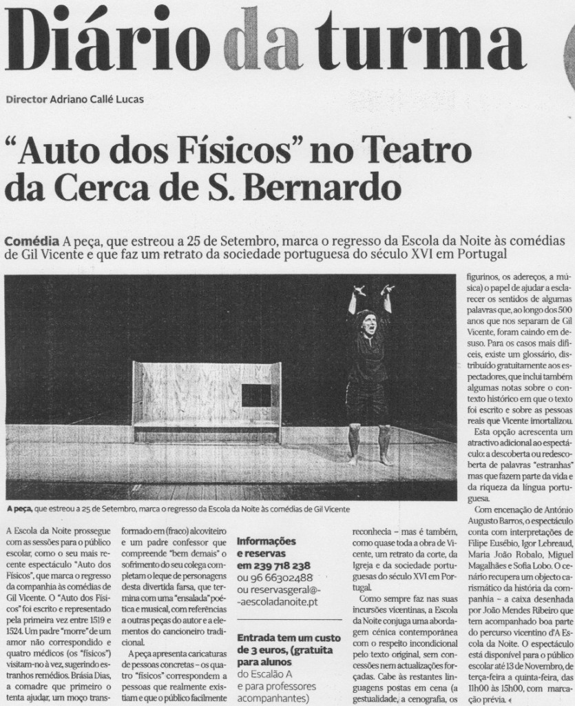 Diário de Coimbra, 08/10/2014
