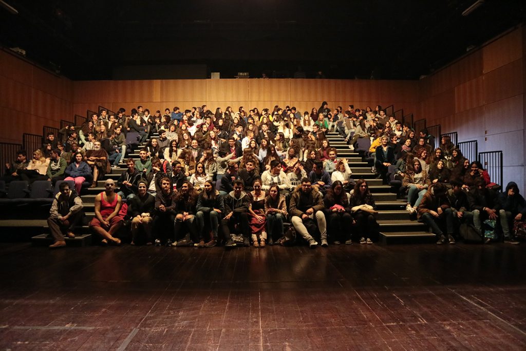 Embarcação do Inferno: sessão para o público escolar no Teatro da Cerca de São Bernardo, em Coimbra (Nov/2016)