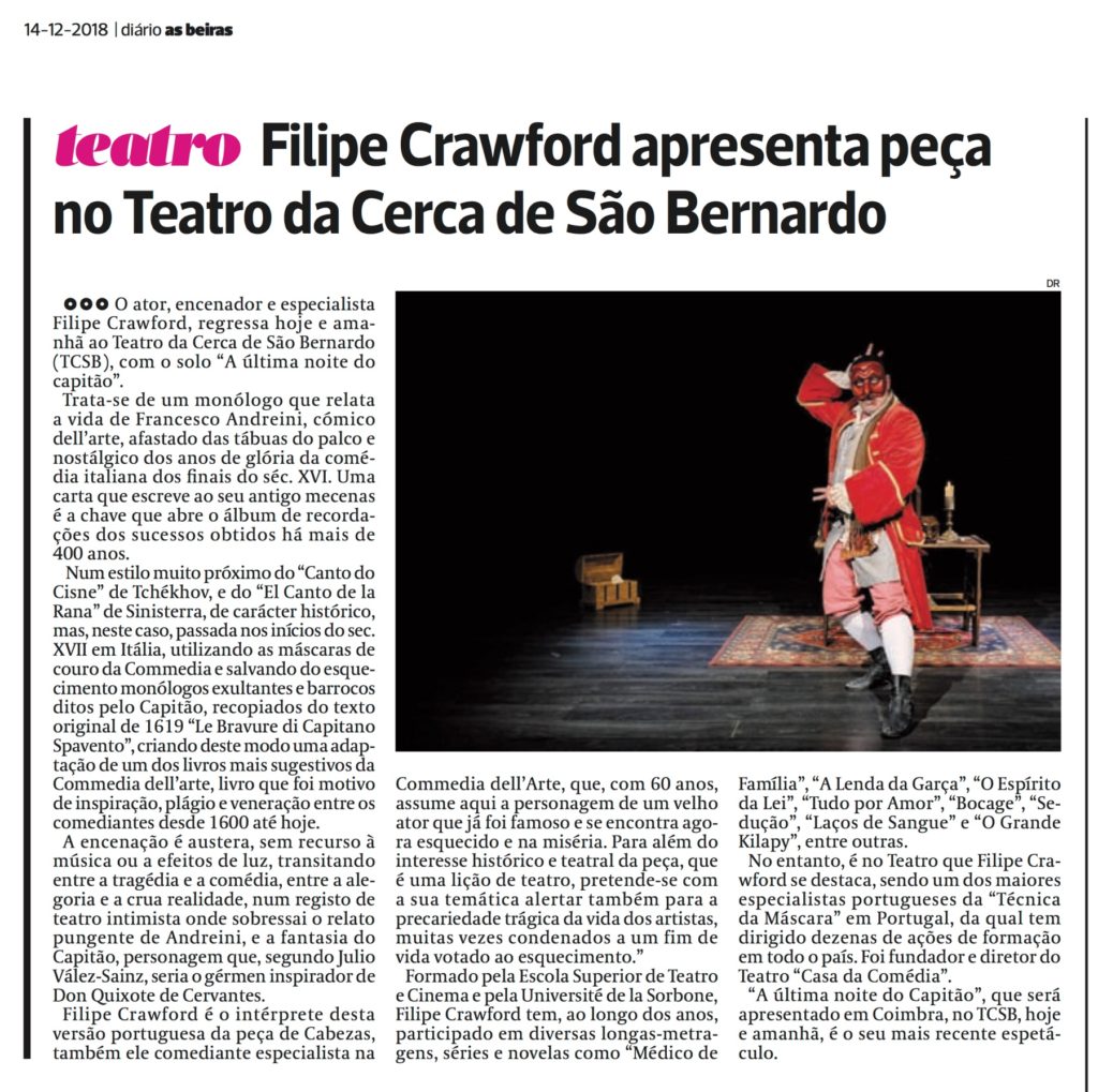 Diário As Beiras, 14/12/2018